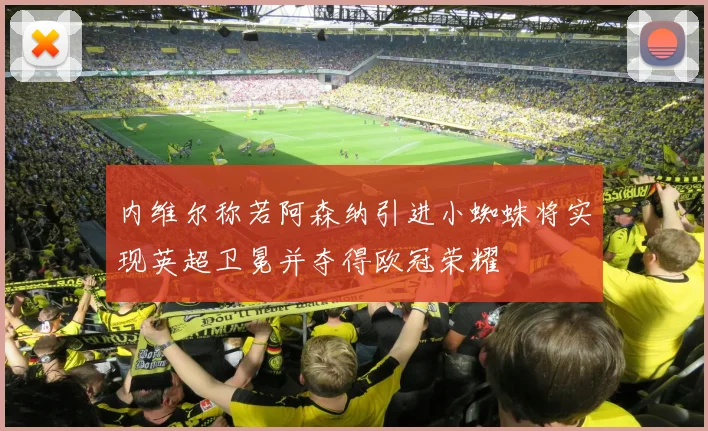 内维尔称若阿森纳引进小蜘蛛将实现英超卫冕并夺得欧冠荣耀